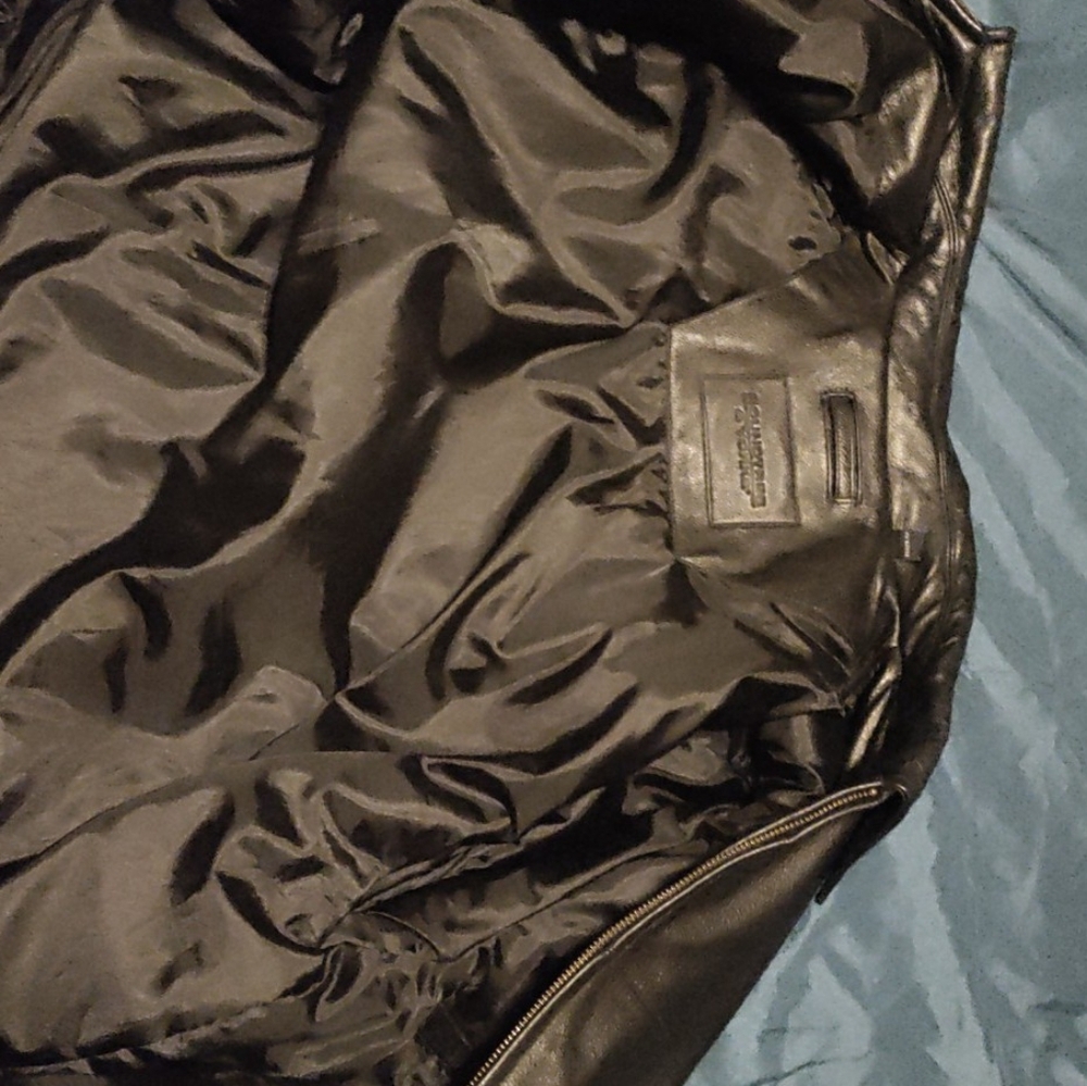 Black leather jacket